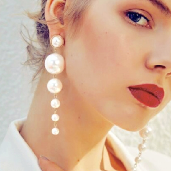Jewelry - Pearl Cascade Drop Dangle Earrings